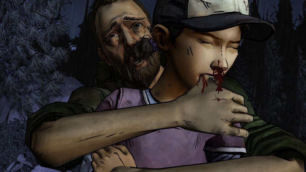 And leaving one of the thugs minus a thumb, because you don't fuck with my Clementine. 