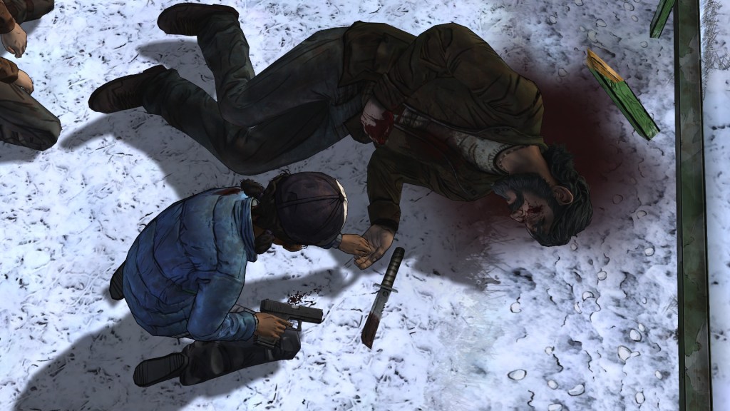 Kenny dies after being shot by Clementine