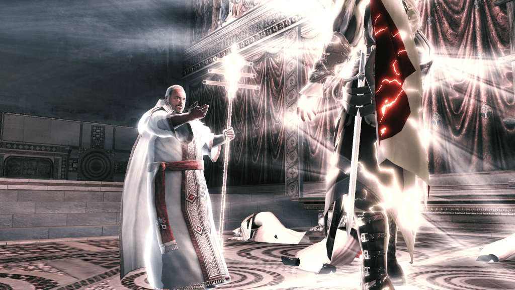 And quite honestly, the Pope put up a better fight. 